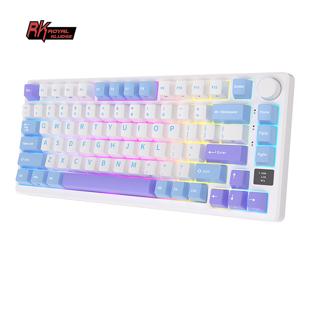 Royal Kludge RKM75 Tri Mode - Mechanisch Gaming Toetsenbord - Foam Touch - Inclusief Stofkap