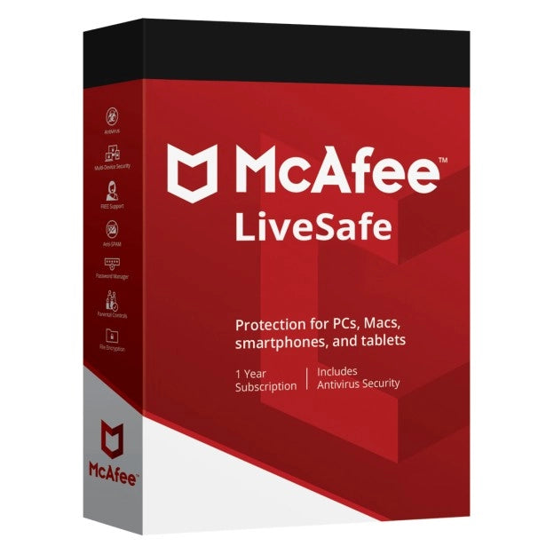 McAfee LiveSafe unlimited devices  - 1 Jaar - Nederlands - Windows / Mac