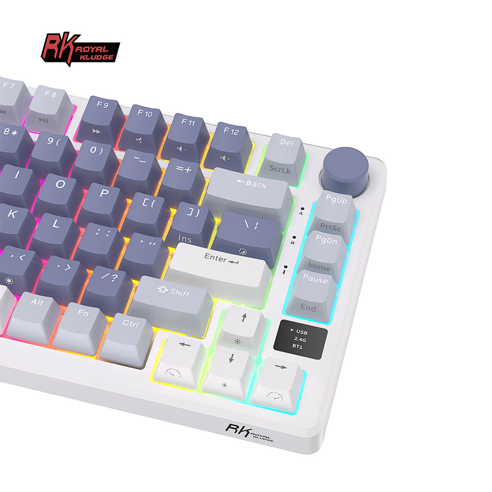 Royal Kludge RKM75 Tri Mode - Mechanisch Gaming Toetsenbord - Foam Touch - Inclusief Stofkap