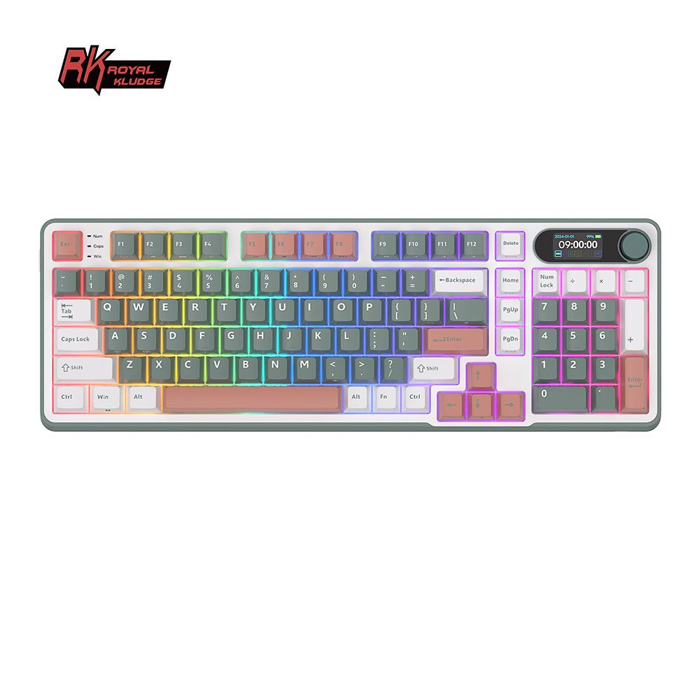 Royal Kludge RKS98 - Mechanisch Gaming Toetsenbord - Met Display - Inclusief Stofkap