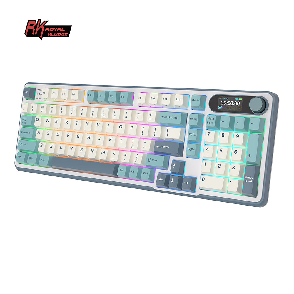 Royal Kludge RKS98 - Mechanisch Gaming Toetsenbord - Met Display - Inclusief Stofkap