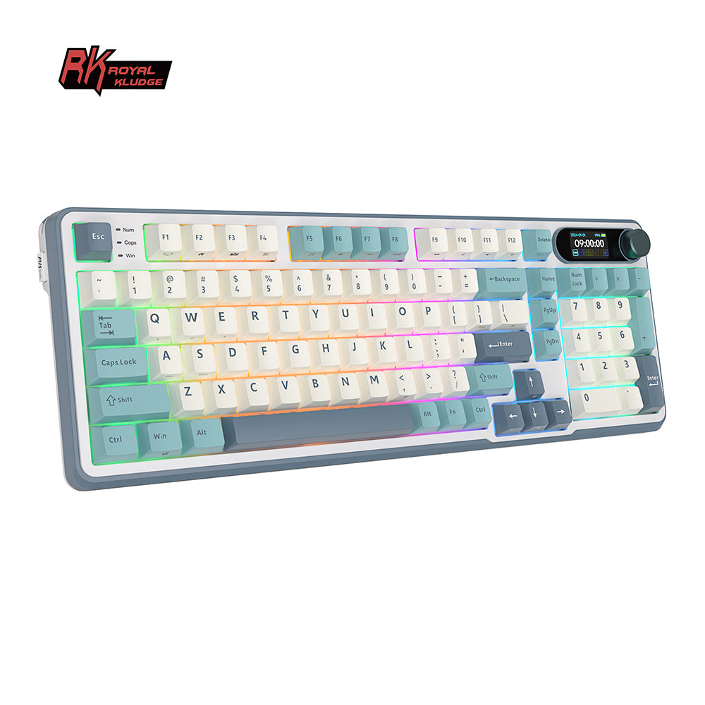 Royal Kludge RKS98 - Mechanisch Gaming Toetsenbord - Met Display - Inclusief Stofkap