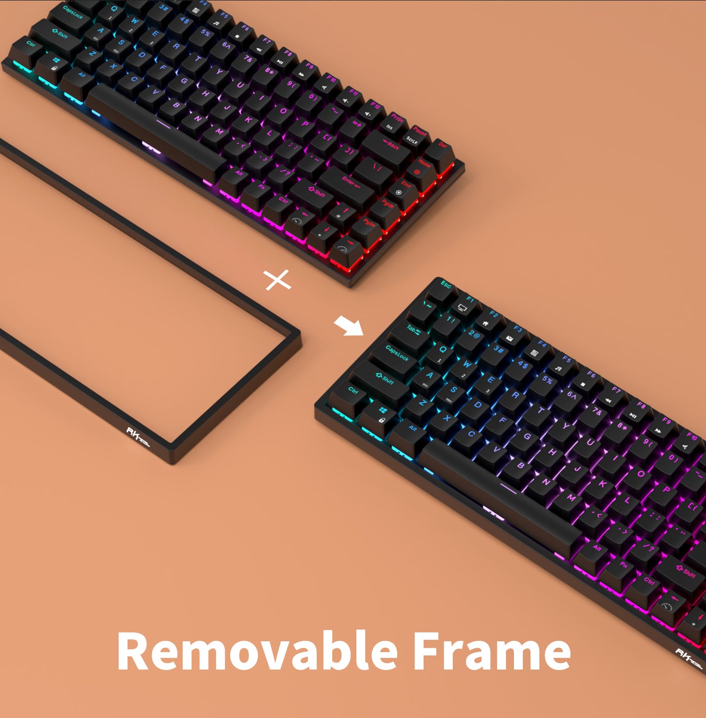 Royal Kludge RK84 Tri Mode - Mechanisch Gaming Toetsenbord - 84% Keyboard - Verwijderbaar Frame