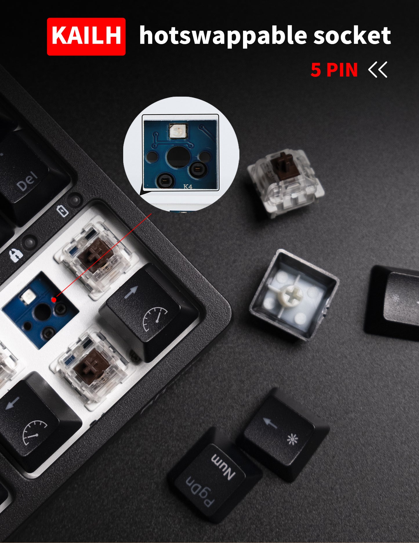 Royal Kludge RK84 Tri Mode - Mechanisch Gaming Toetsenbord - 84% Keyboard - Verwijderbaar Frame