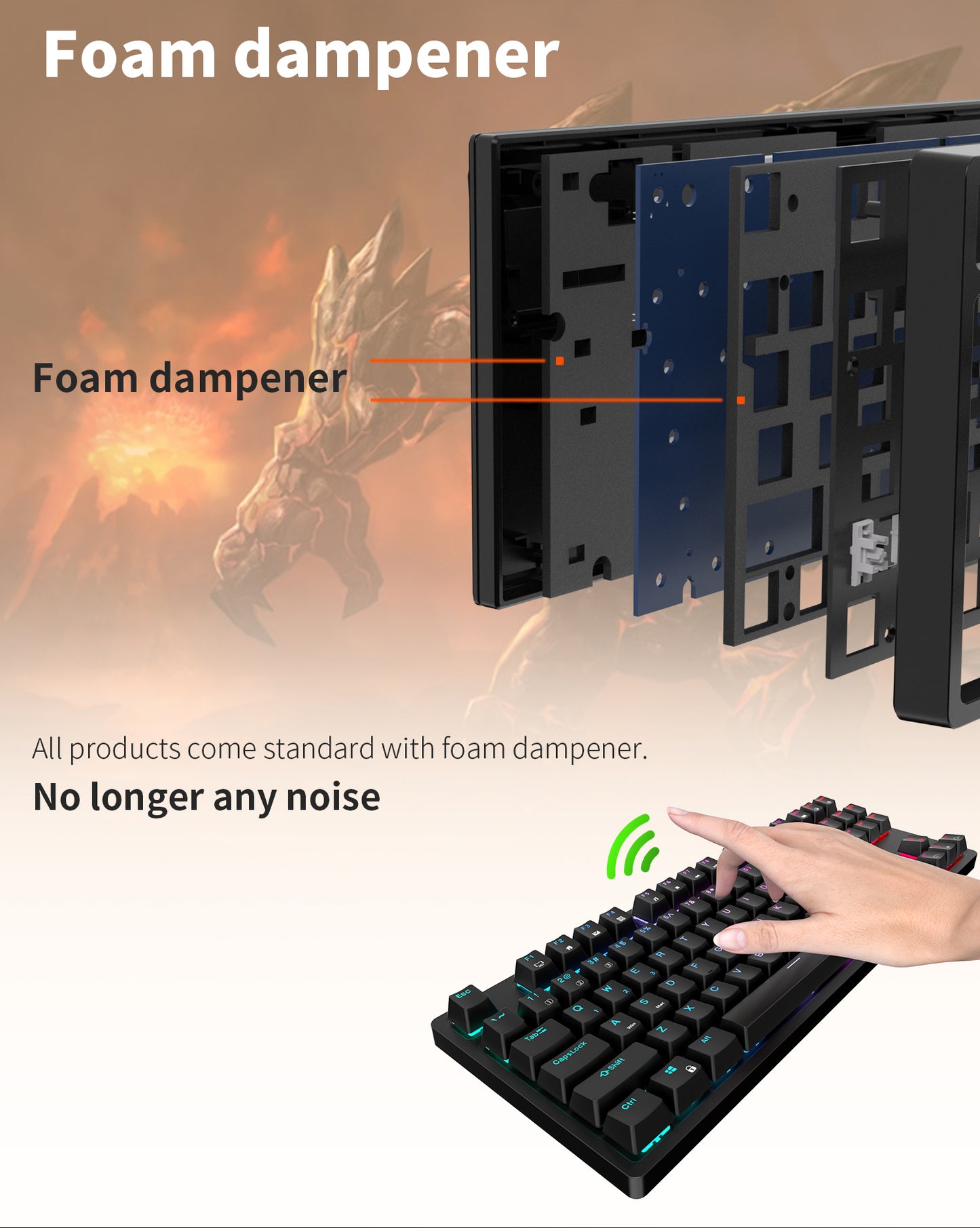 Royal Kludge RK84 Tri Mode - Mechanisch Gaming Toetsenbord - 84% Keyboard - Verwijderbaar Frame