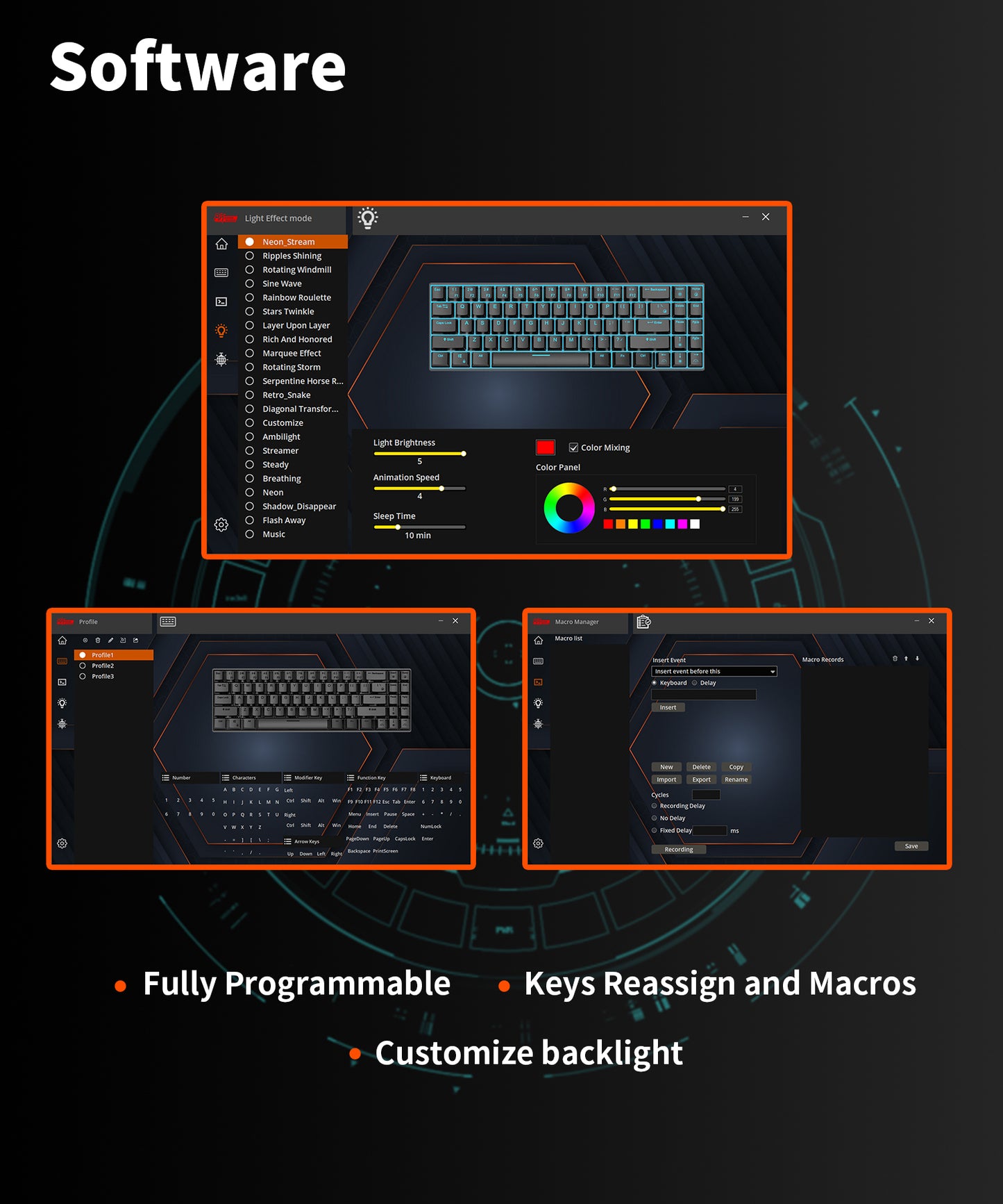 Royal Kludge RK84 Tri Mode - Mechanisch Gaming Toetsenbord - 84% Keyboard - Verwijderbaar Frame