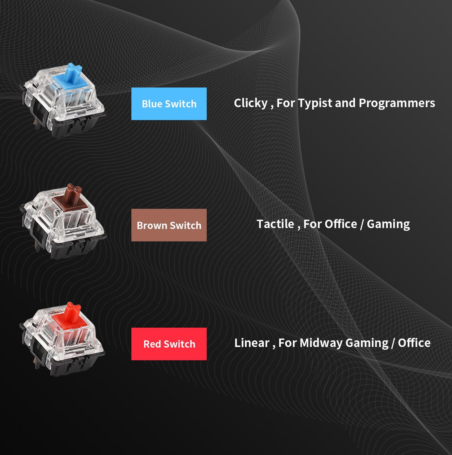 Royal Kludge RK71 - Mechanisch RGB Gaming Toetsenbord - 70% Lay-out