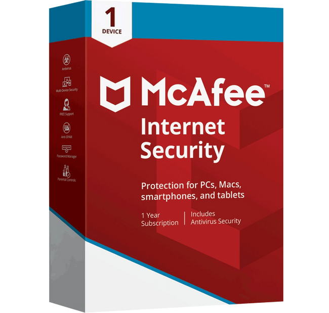 McAfee Internet Security - 1 Jaar - Nederlands - Windows / Mac