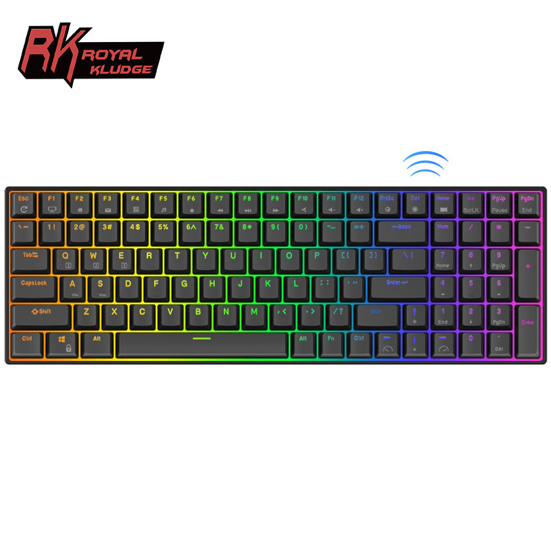 Royal Kludge RK100 Tri Mode - Mechanisch RGB Gaming Toetsenbord - Bedraad en Draadloos - Met Numberpad
