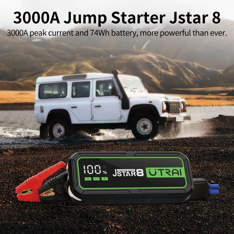Utrai Jstar 8 - Krachtige Jumpstarter - 20.000mAh - 3000A