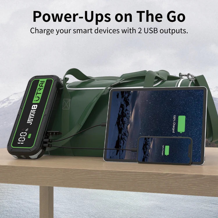 Utrai Jstar 8 - Krachtige Jumpstarter - 20.000mAh - 3000A
