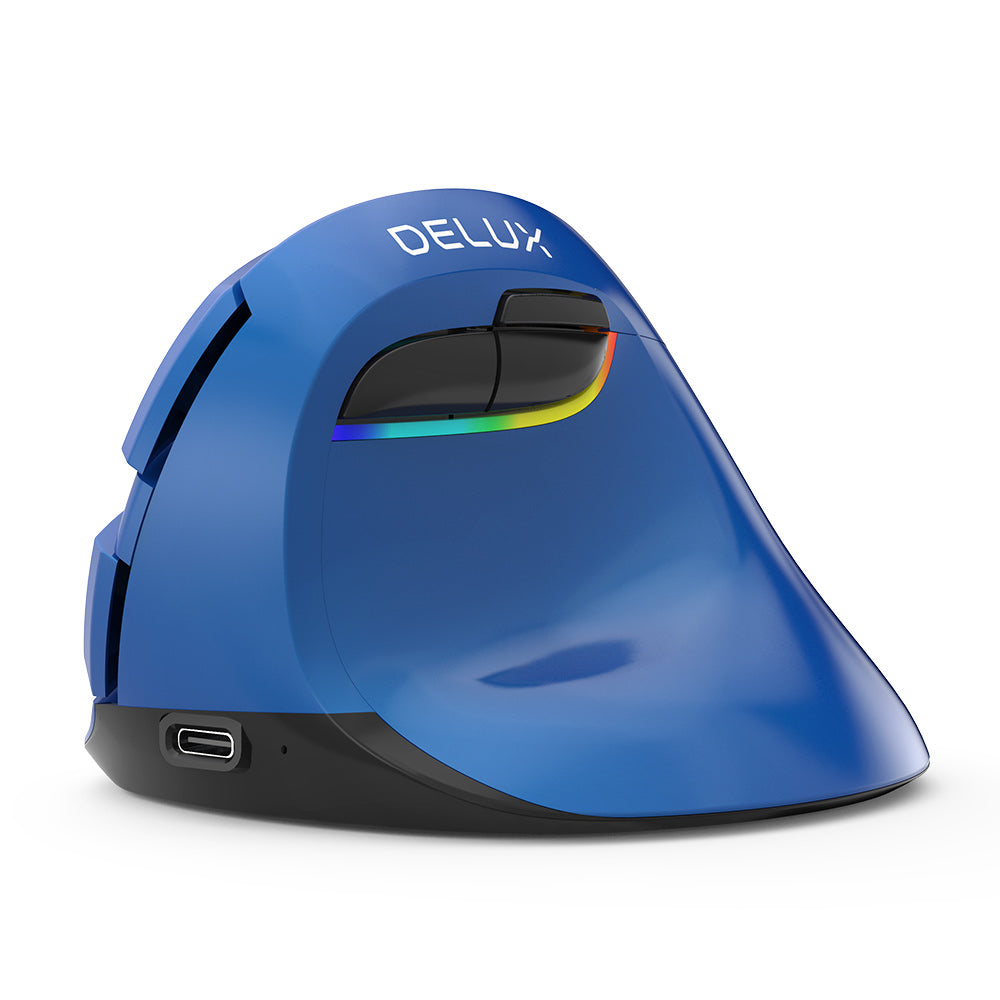 Delux M618M - Ergonomische Silent Muis - Draadloos (2,4Ghz & BT) - Draadloos