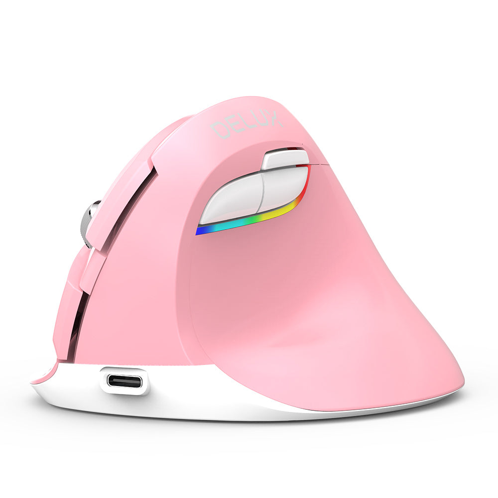 Delux M618M - Ergonomische Silent Muis - Draadloos (2,4Ghz & BT) - Draadloos