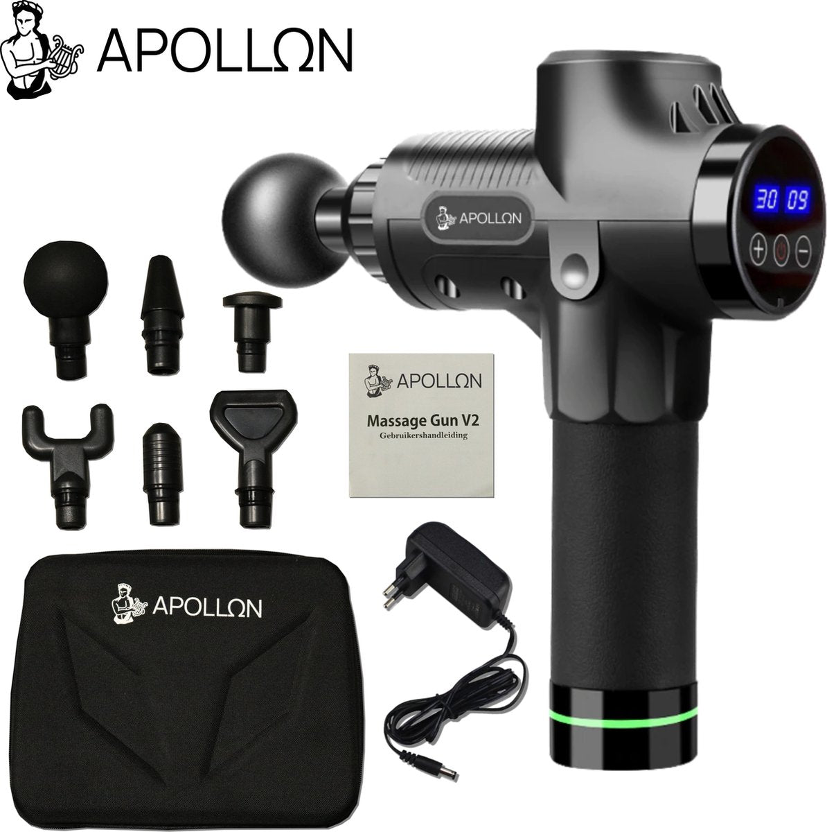 Apollon Massage Gun V2 - Draadloos - Sport en Relax Massage - Inclusief Koffer