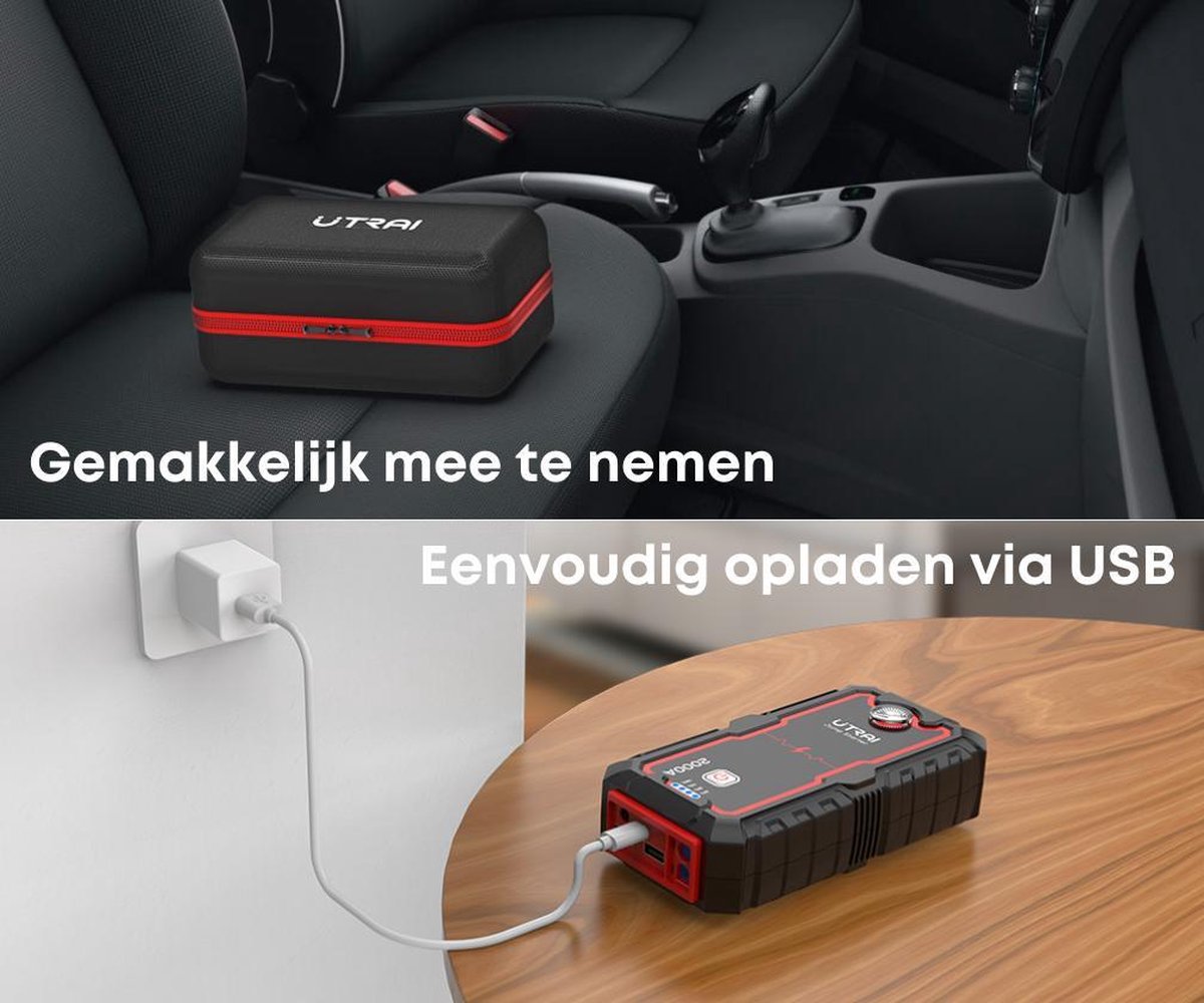 Utrai Jstar One - Krachtige Jumpstarter - 22.000 mAh - 2000A