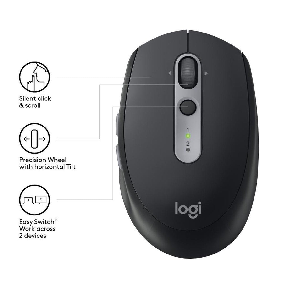 Logitech M590 Multi-Device - Draadloze Silent Muis