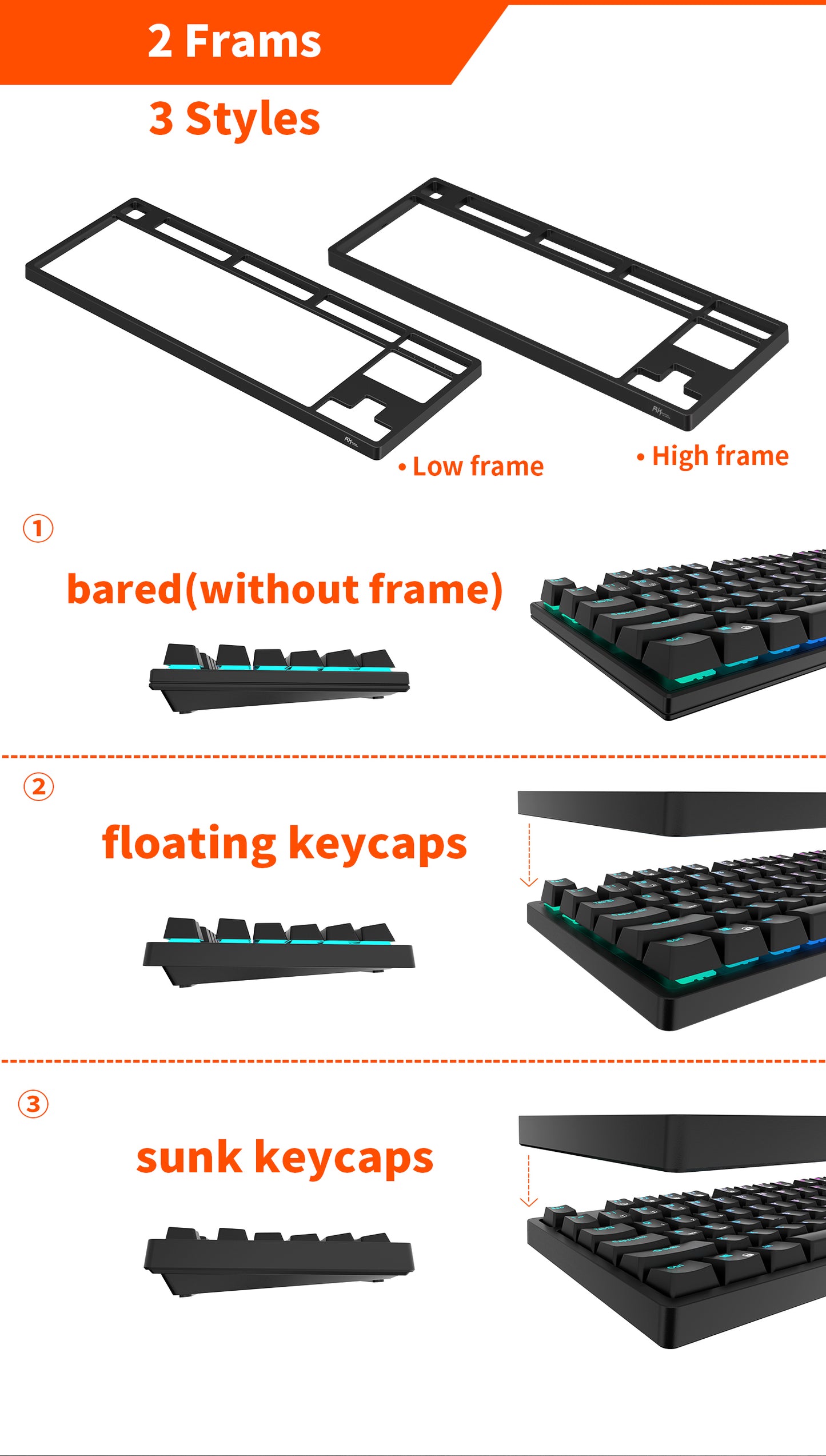 Royal Kludge RK87 TRI-Mode - Mechanisch RGB Gaming Toetsenbord -