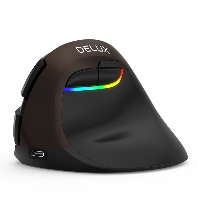 Delux M618M - Ergonomische Silent Muis - Draadloos (2,4Ghz & BT) - Draadloos