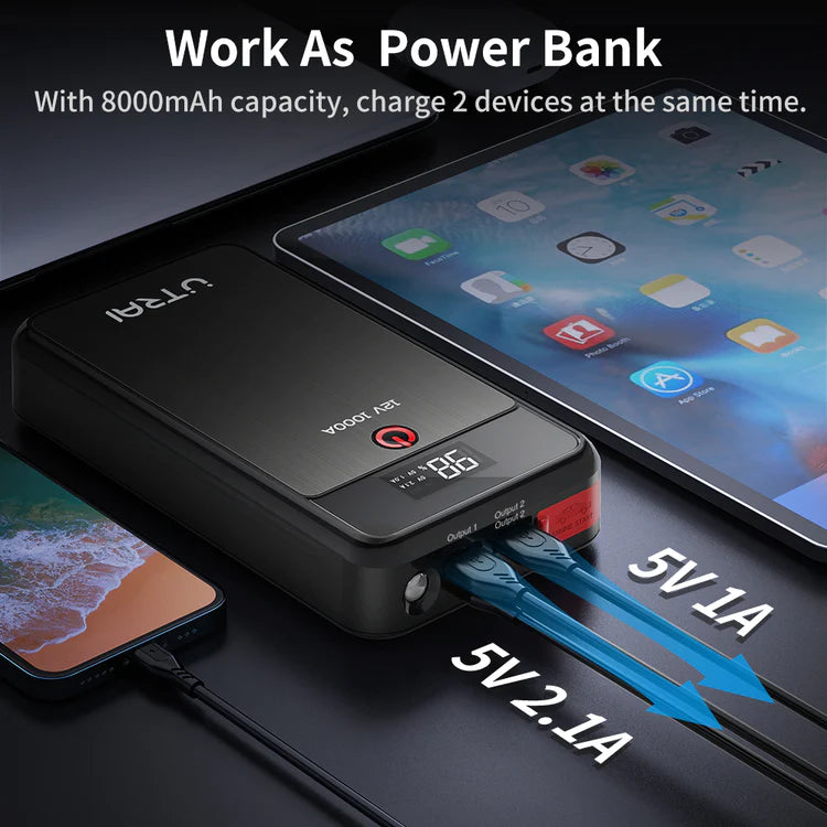 Utrai Jstar Air - Compacte Jumpstarter - 10.000 mAh - 1000 A