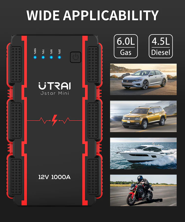 Utrai Jstar Mini - Compacte Jumpstarter - 13.000mAh - 1000A