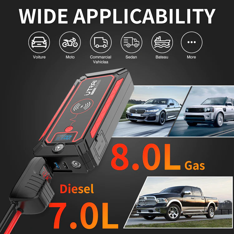 Starter Auto 4 In 1 Cu Compresor UTRAI Jstar 5 De 2000A, Power Bank Baterie Externa Starter Auto 4 In 1 Cu Compresor UTRAI Jstar 5 De 2000A, Power Bank Baterie Externa