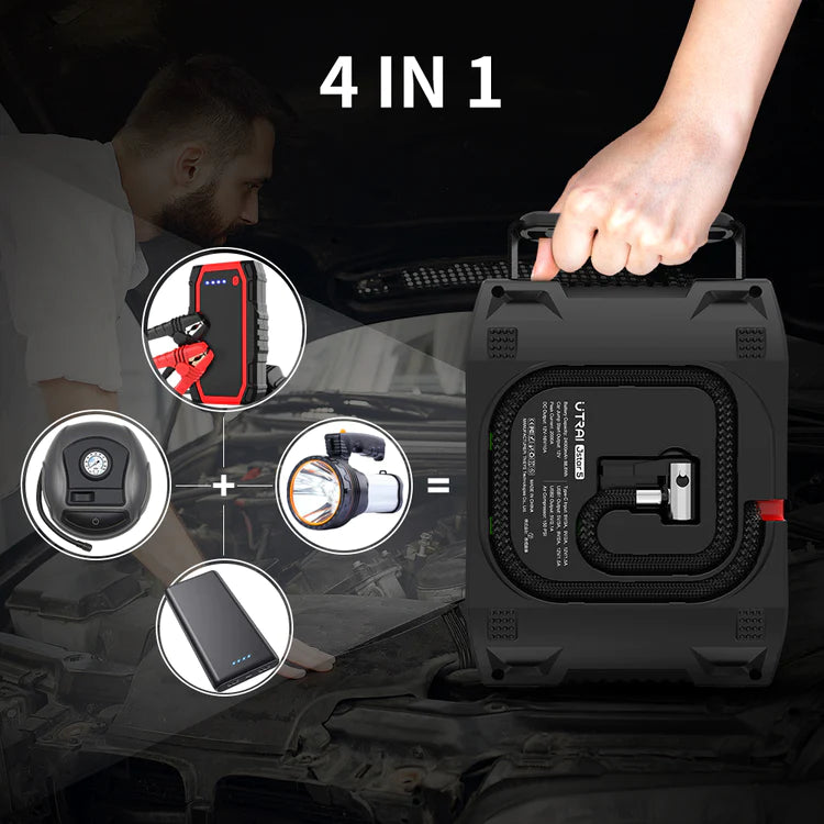 Utrai Jstar 5 - Jumpstarter met Luchtcompressor - 24000 mAh - 2000 A