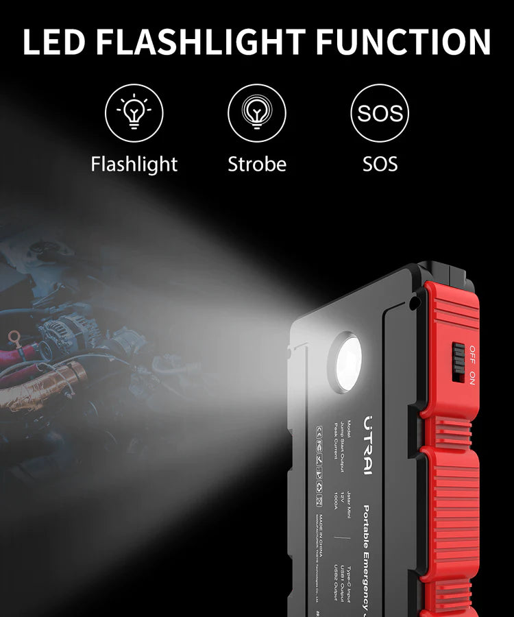 Utrai Jstar Mini - Compacte Jumpstarter - 13.000mAh - 1000A