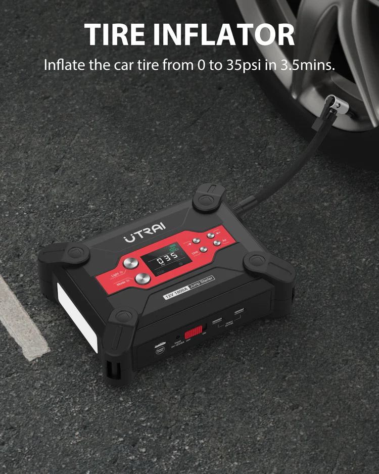 Utrai Jstar 6 - Jumpstarter met Compressor - 24.000mAh - 1800 A