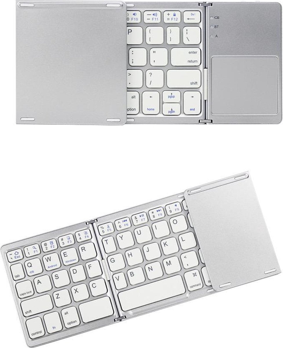 Universeel Draadloos Opvouwbaar / Inklapbaar Toetsenbord met Touchpad - Bluetooth Keyboard