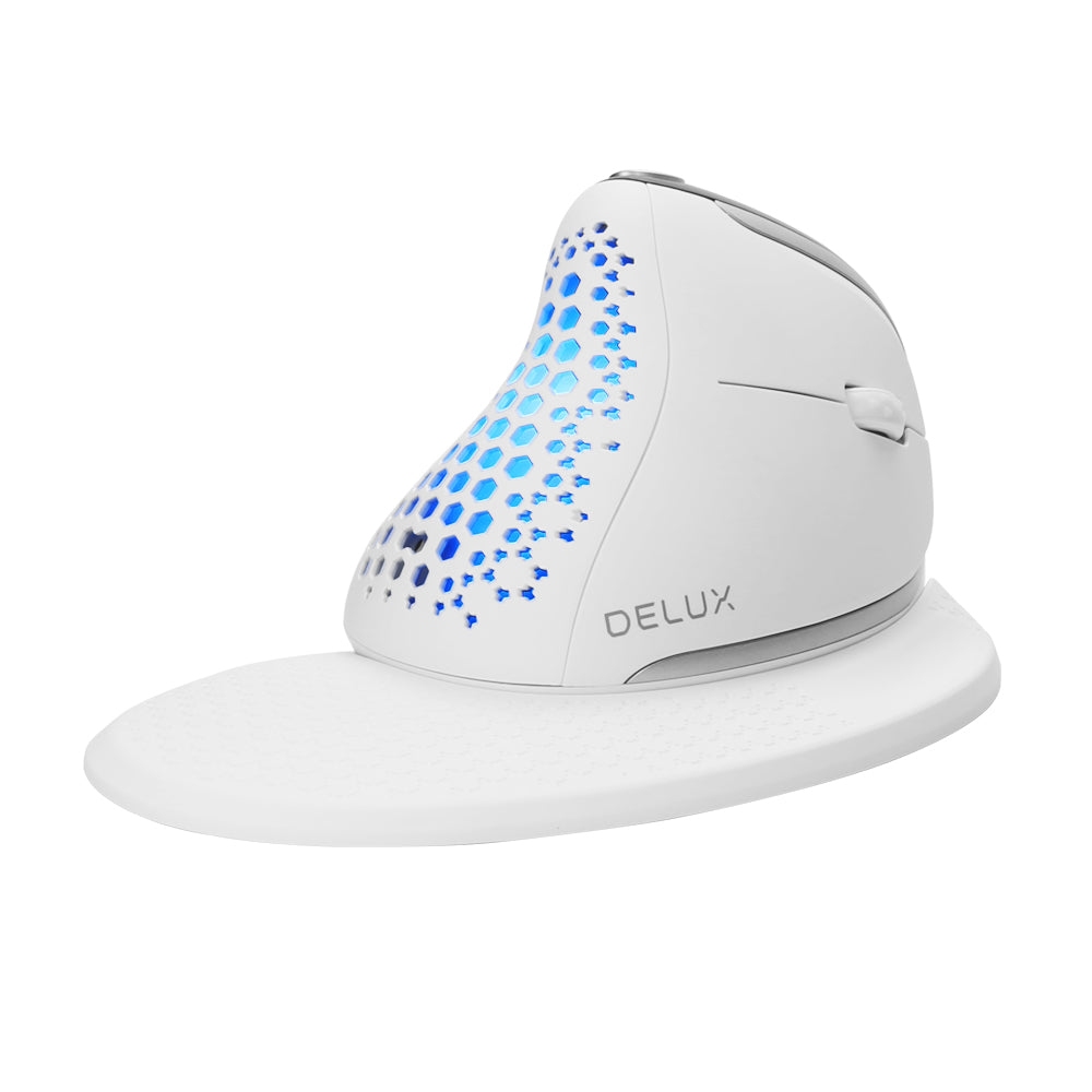 Delux M618XSD - Ergonomische Muis - OLED Scherm - Oplaadbaar - Horizontaal Scrollwiel