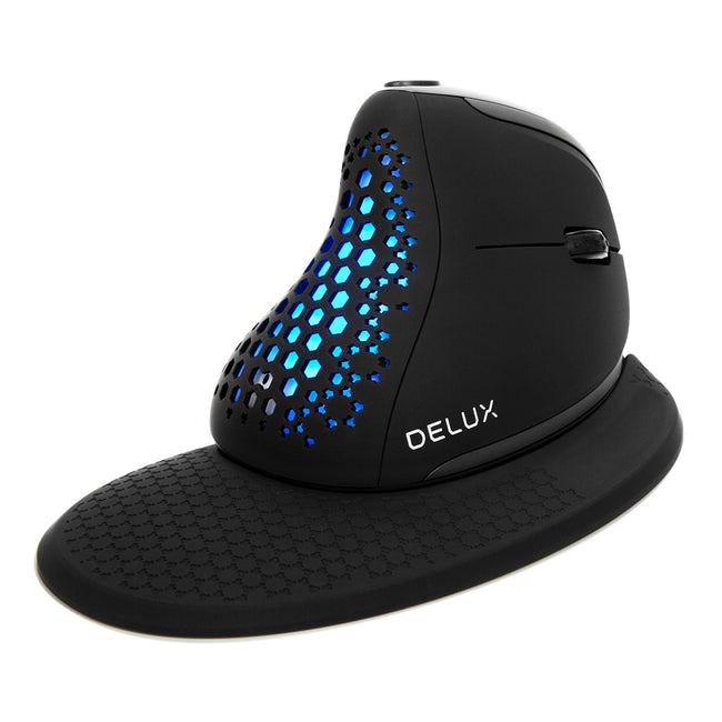 Delux M618XSD - Ergonomische Muis - OLED Scherm - Oplaadbaar - Horizontaal Scrollwiel