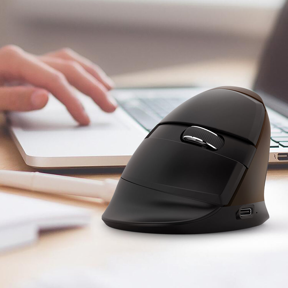 Delux M618M - Ergonomische Silent Muis - Draadloos (2,4Ghz & BT) - Draadloos