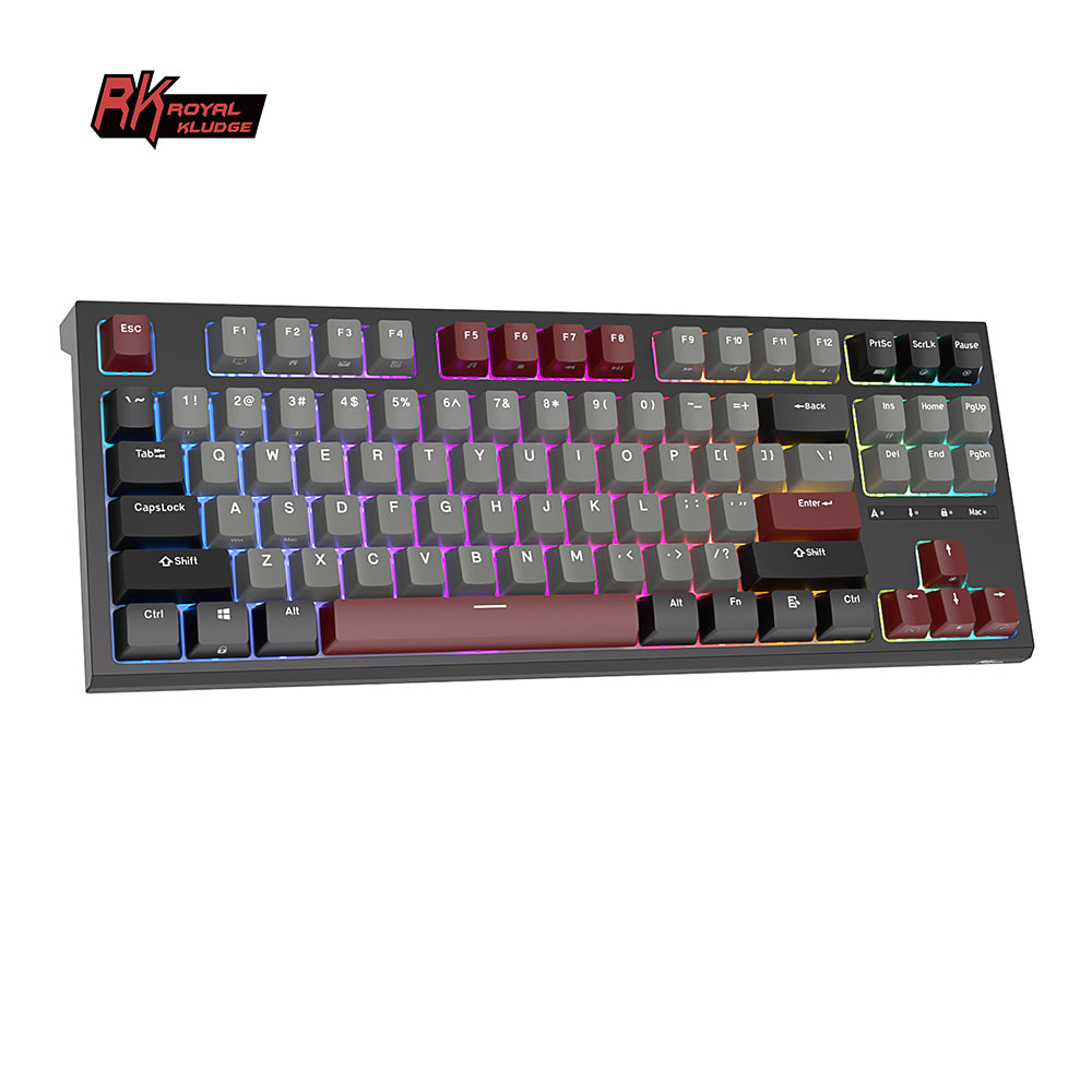 Royal Kludge RKR87 - Bedraad Mechanisch Toetsenbord - Aanpasbare RGB - Foam Touch