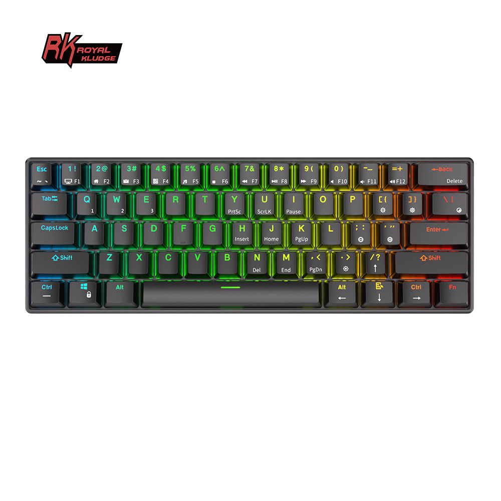 Royal Kludge RK61 Tri Mode - Mechanisch RGB Gaming Toetsenbord met 61 Keys - 60% Lay-out