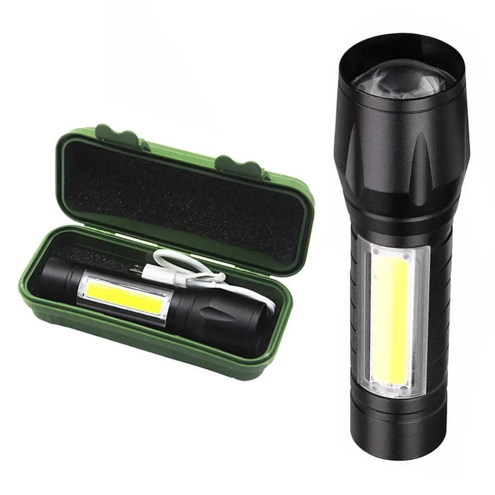 Current Components - Militaire 2-in-1 Zaklamp - XPE + COB licht